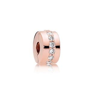 Shining Path Clip, PANDORA Rose & Clear CZ